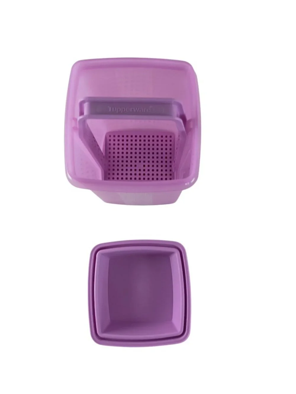 Tupperware Large Pick-A-Deli Pickle Keeper Container Lavender Purple 1560-4